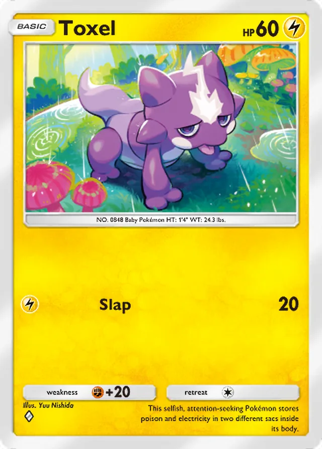 Toxel, Pulsing Aura #060, Basic Lightning Pokémon, illustrated by Yuu Nishida