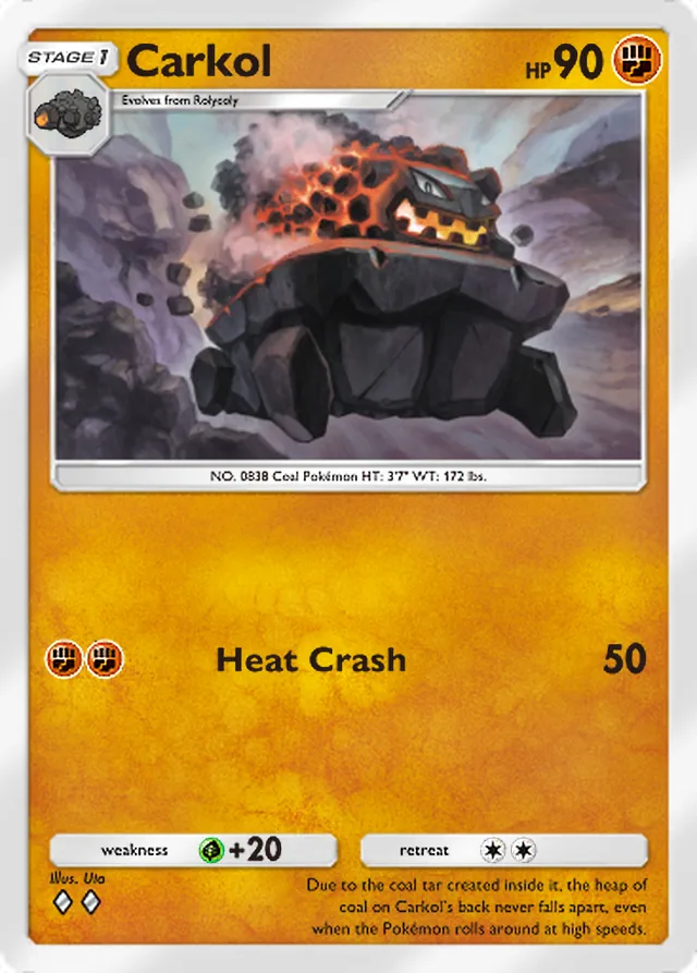 Carkol, Mega Rising #146, Stage 1 Fighting Pokémon, illustrated by Uta