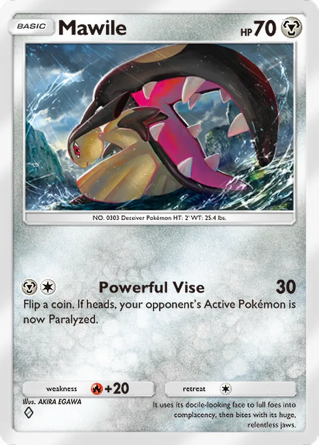 Mawile, Eevee Grove #047, Basic Metal Pokémon, illustrated by AKIRA EGAWA