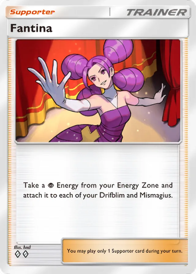 Fantina, Mega Rising #224, Trainer card, illustrated by hncl