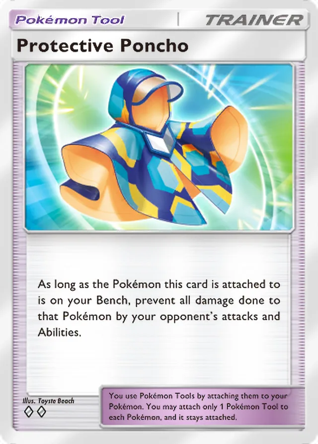 Protective Poncho, Fantastical Parade #147, Trainer card, illustrated by Toyste Beach