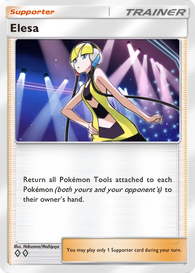 Elesa, Everyday Wonders #066, Trainer card, illustrated by Nobusawa/Mochipuyo