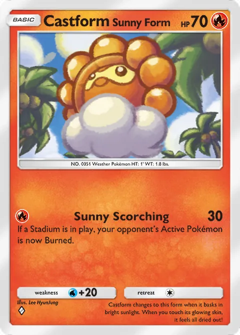 Castform Sunny Form Pokémon TCG Pocket card