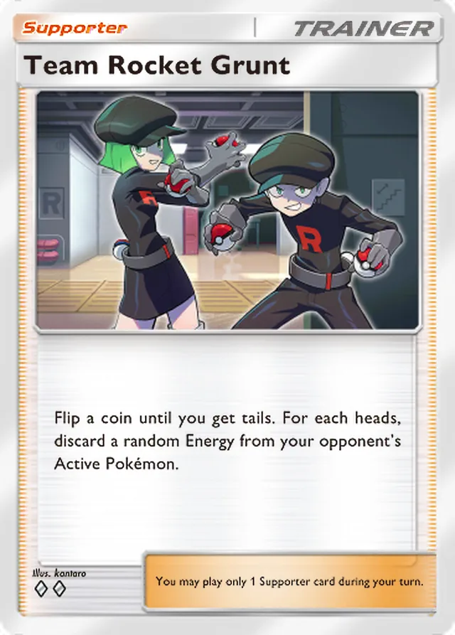 Team Rocket Grunt, Shining Revelry #072, Trainer card, illustrated by kantaro