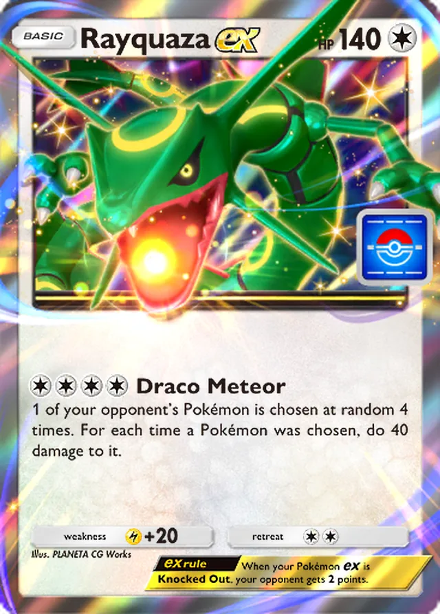 Rayquaza ex, Promo-A #064, Basic Colorless Pokémon, illustrated by PLANETA CG Works