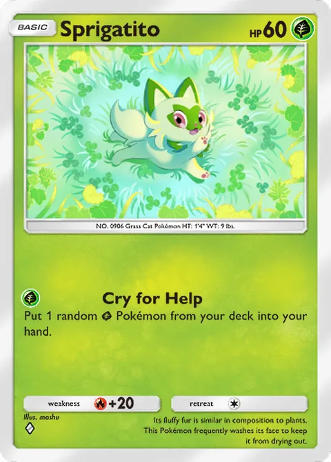Sprigatito Pokémon TCG Pocket card