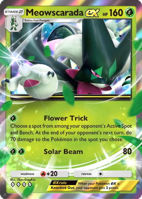 Meowscarada ex & Meowscarada deck key card