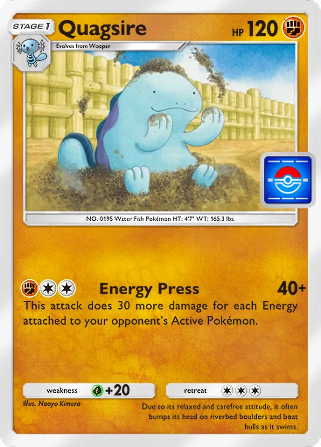 Quagsire, Promo-B #075, Stage 1 Fighting Pokémon, illustrated by Naoyo Kimura