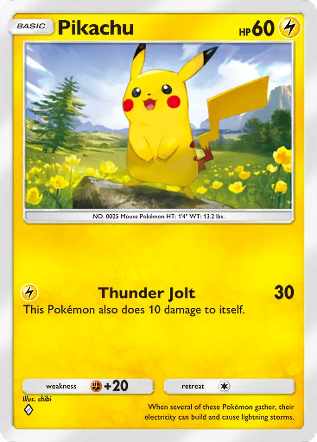Pikachu, Fantastical Parade #049, Basic Lightning Pokémon, illustrated by chibi