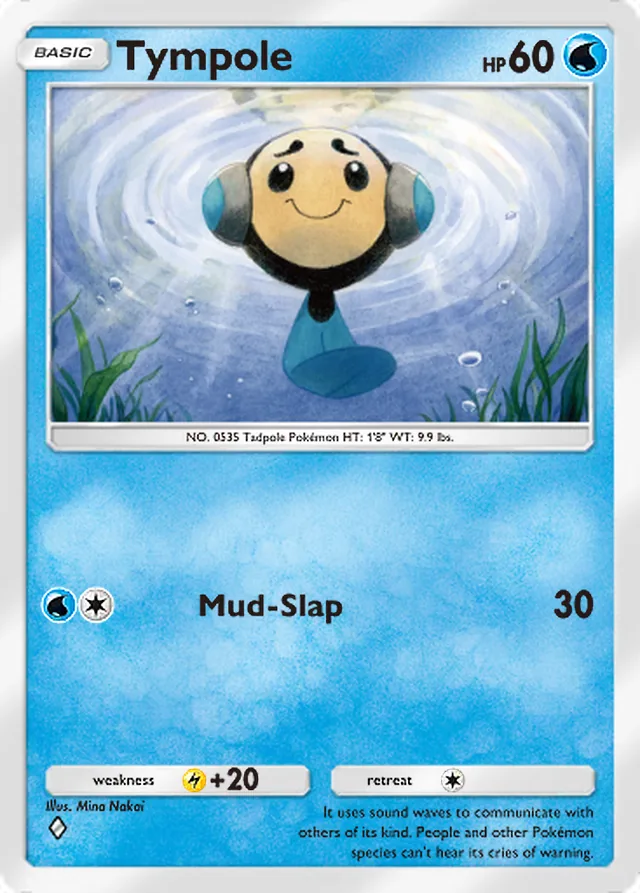 Tympole, Mega Rising #063, Basic Water Pokémon, illustrated by Mina Nakai
