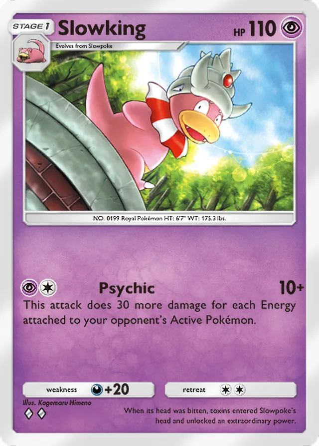 Slowking, Wisdom of Sea and Sky #074, Stage 1 Psychic Pokémon, illustrated by Kagemaru Himeno