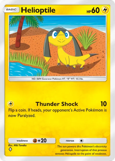 Helioptile Pokémon TCG Pocket card