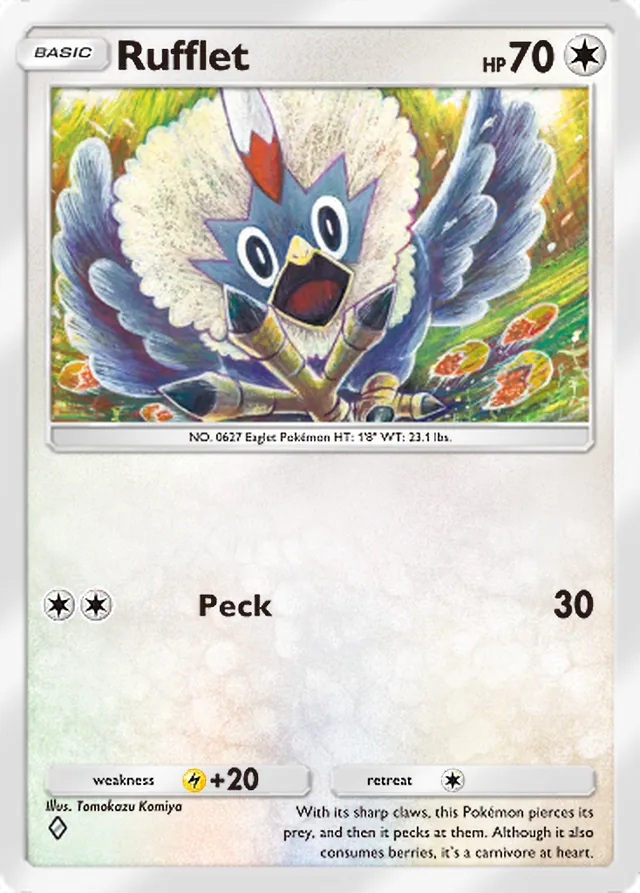 Rufflet, Paradox Drive #062, Basic Colorless Pokémon, illustrated by Tomokazu Komiya