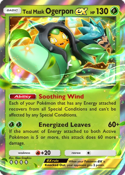 Teal Mask Ogerpon ex Pokémon TCG Pocket card