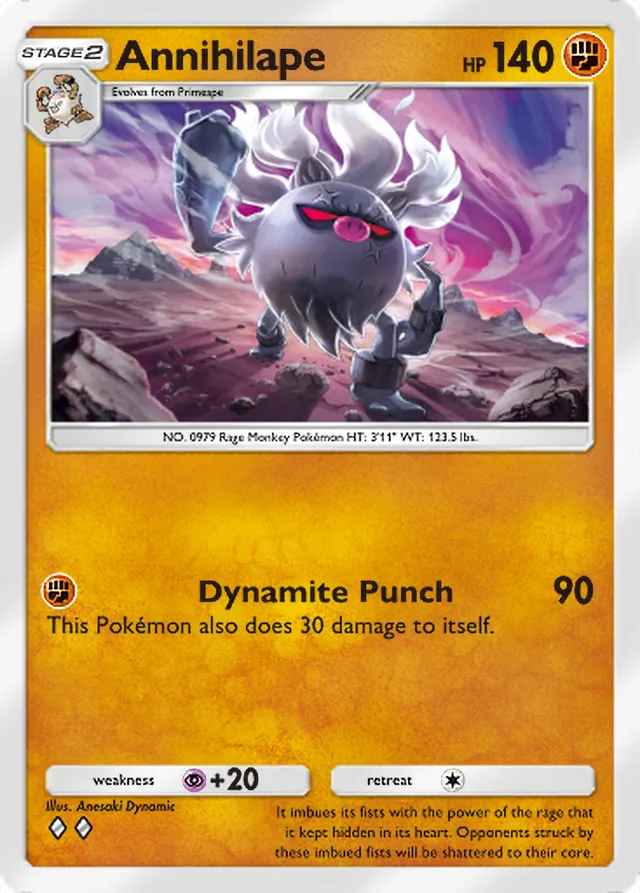 Annihilape, Paldean Wonders #057, Stage 2 Fighting Pokémon, illustrated by Anesaki Dynamic