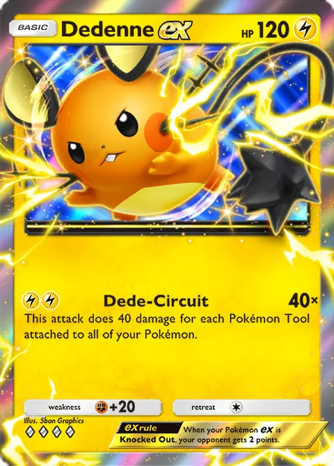 Dedenne ex & Indeedee ex deck key card