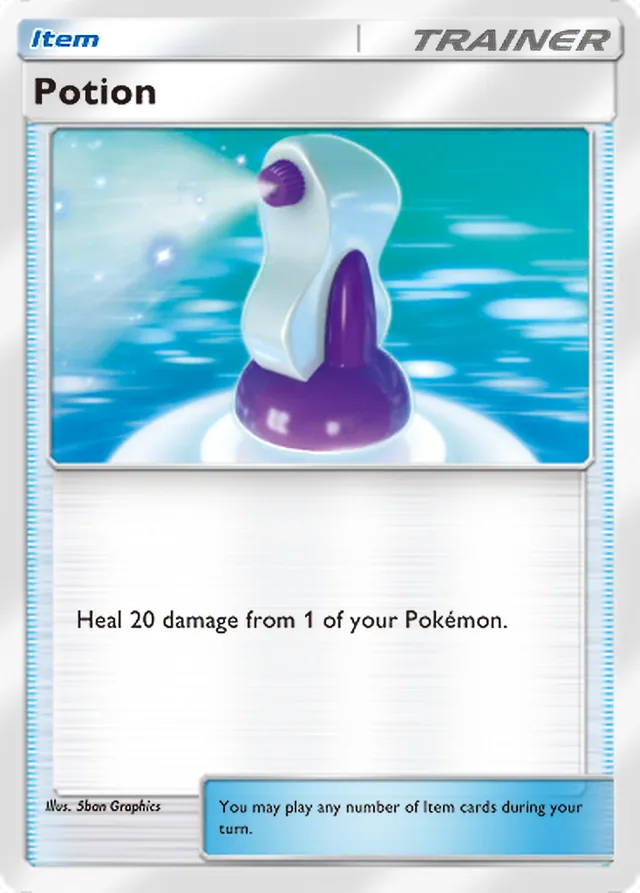 Potion, Promo-A #001, Trainer card, illustrated by 5ban Graphics