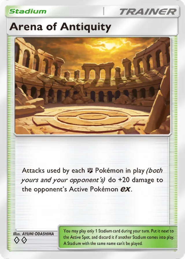 Arena of Antiquity, Pulsing Aura #154, Trainer card, illustrated by AYUMI ODASHIMA