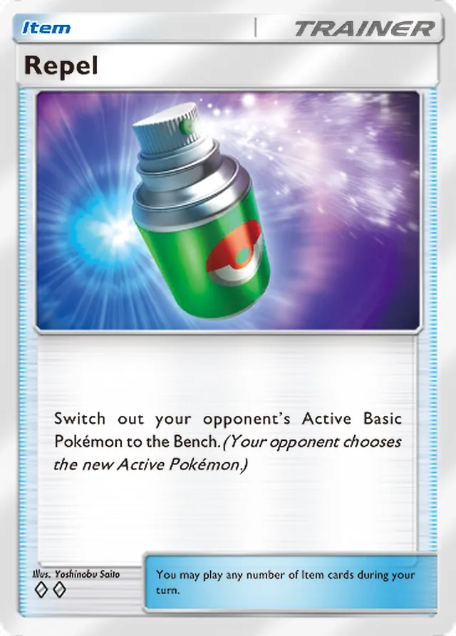 Repel, Extradimensional Crisis #064, Trainer card, illustrated by Yoshinobu Saito