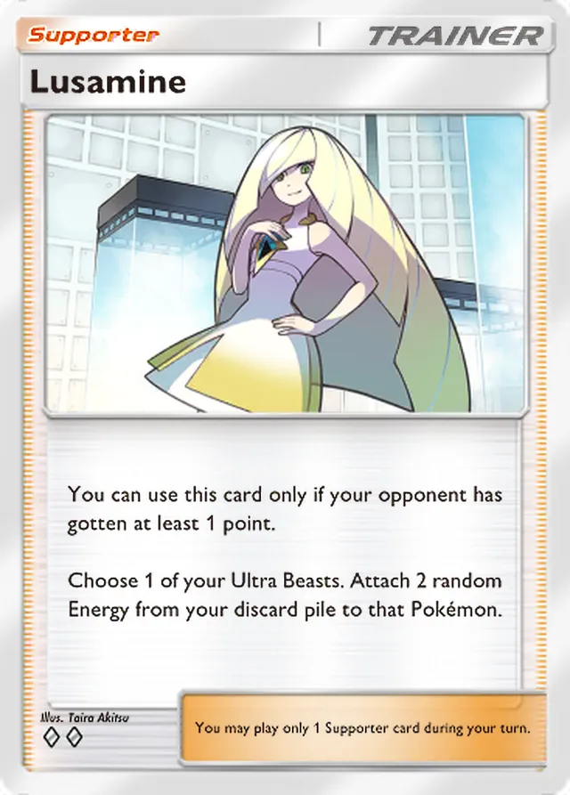 Lusamine, Extradimensional Crisis #069, Trainer card, illustrated by Taira Akitsu