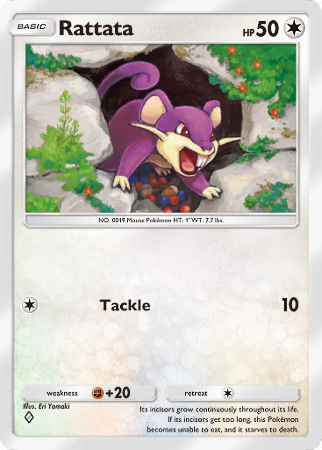 Rattata, Shining Revelry #058, Basic Colorless Pokémon, illustrated by Eri Yamaki