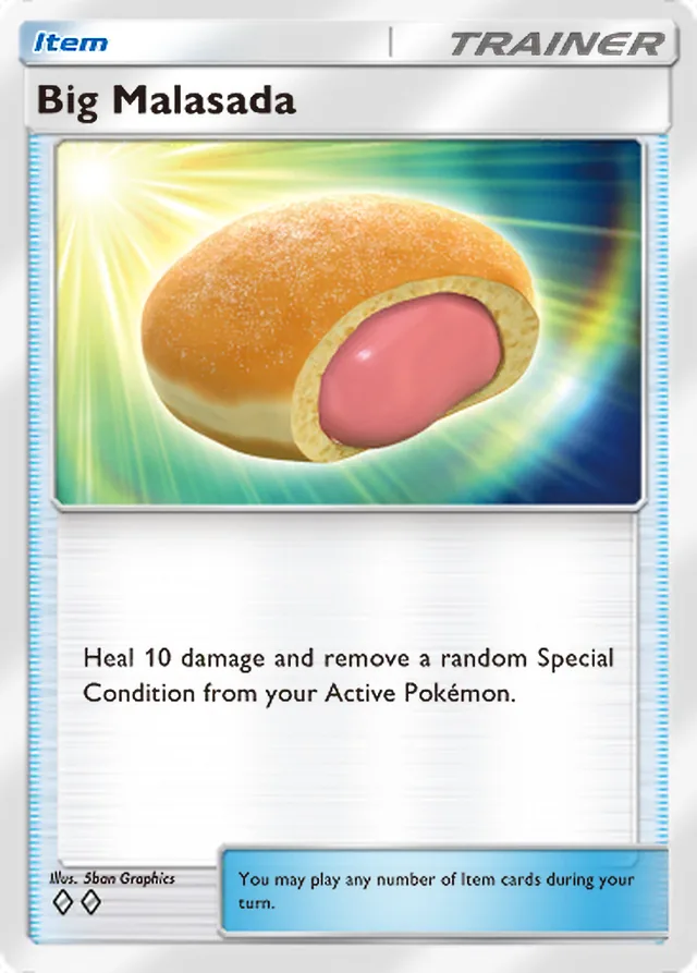 Big Malasada, Celestial Guardians #142, Trainer card, illustrated by 5ban Graphics