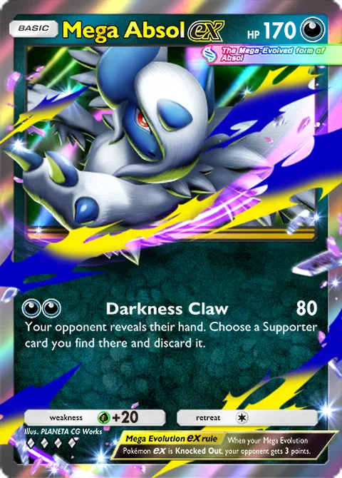 Mega Absol ex deck key card