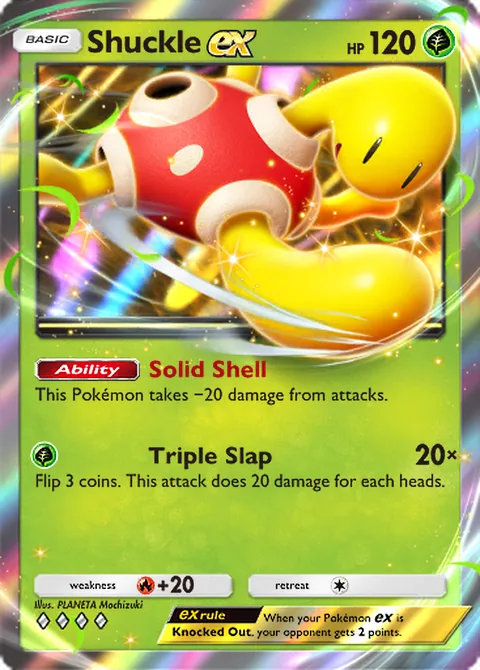 Shuckle ex Pokémon TCG Pocket card