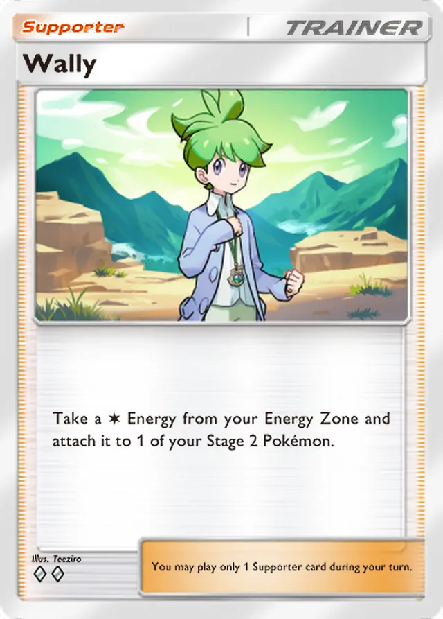 Wally, Ruler of the Skies #153, Trainer card, illustrated by Teeziro