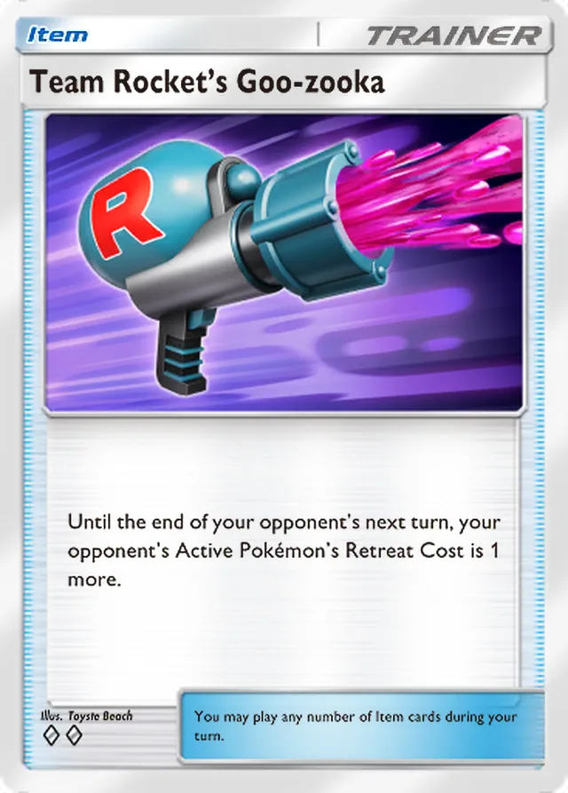 Team Rocket’s Goo-zooka, Team Rocket’s Ambition #068, Trainer card, illustrated by Toyste Beach
