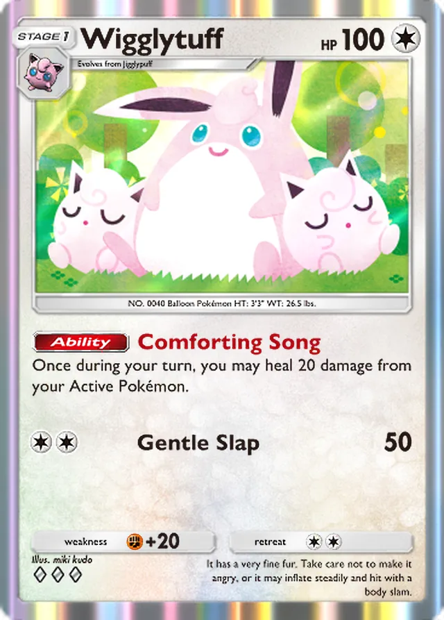 Wigglytuff, Shining Revelry #061, Stage 1 Colorless Pokémon, illustrated by miki kudo