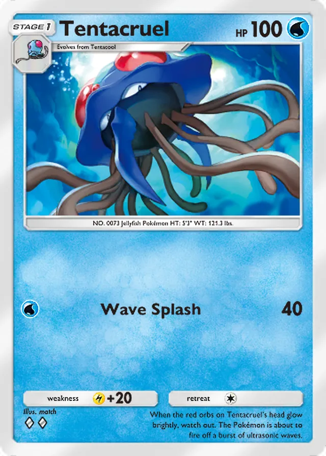 Tentacruel, Shining Revelry #015, Stage 1 Water Pokémon, illustrated by match
