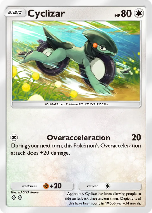 Cyclizar, Shining Revelry #068, Basic Colorless Pokémon, illustrated by HAGIYA Kaoru