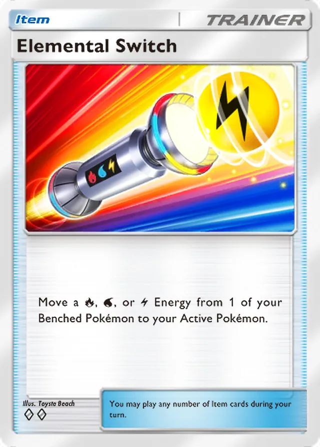 Elemental Switch, Wisdom of Sea and Sky #151, Trainer card, illustrated by Toyste Beach