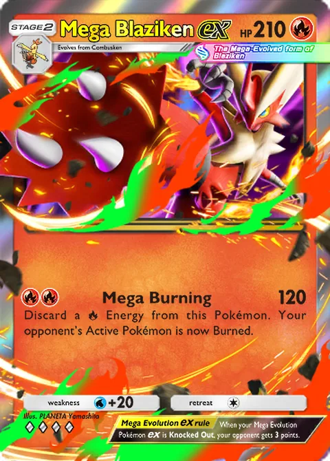 Mega Blaziken ex & Greninja deck key card