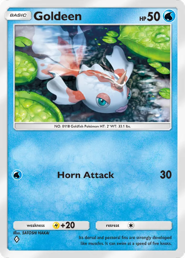 Goldeen, Everyday Wonders #012, Basic Water Pokémon, illustrated by SATOSHI NAKAI