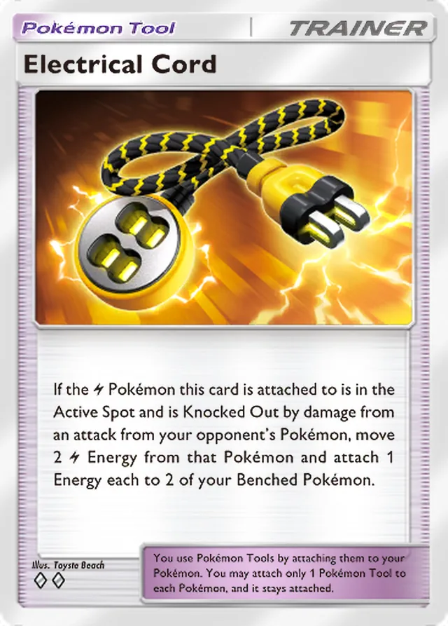 Electrical Cord, Extradimensional Crisis #065, Trainer card, illustrated by Toyste Beach
