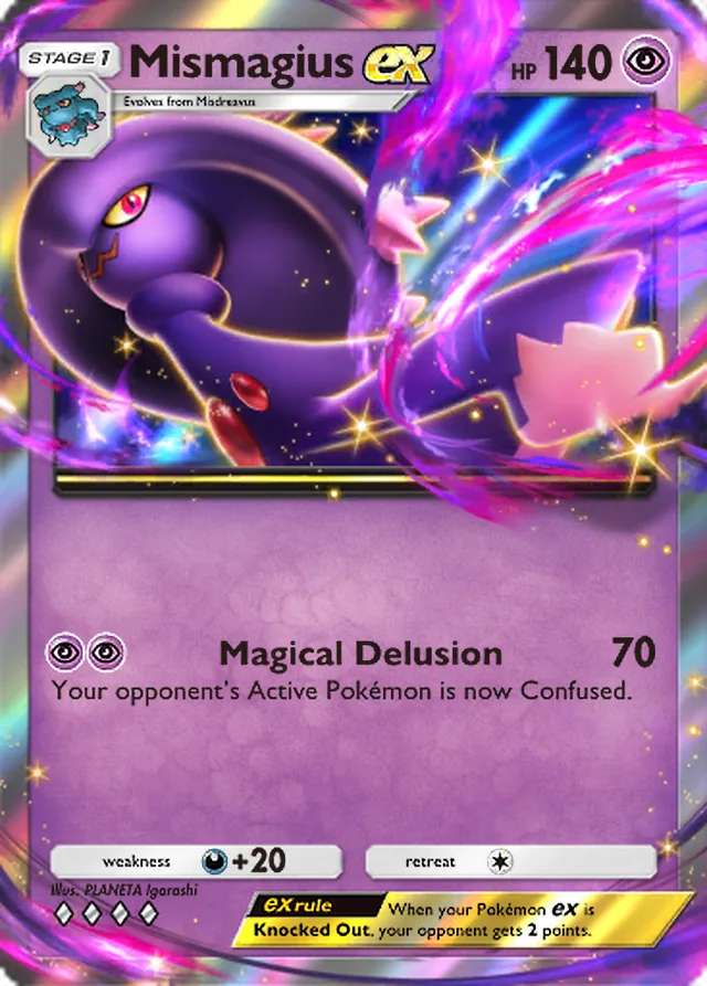 Mismagius ex, Space-Time Smackdown #067, Stage 1 Psychic Pokémon, illustrated by PLANETA Igarashi