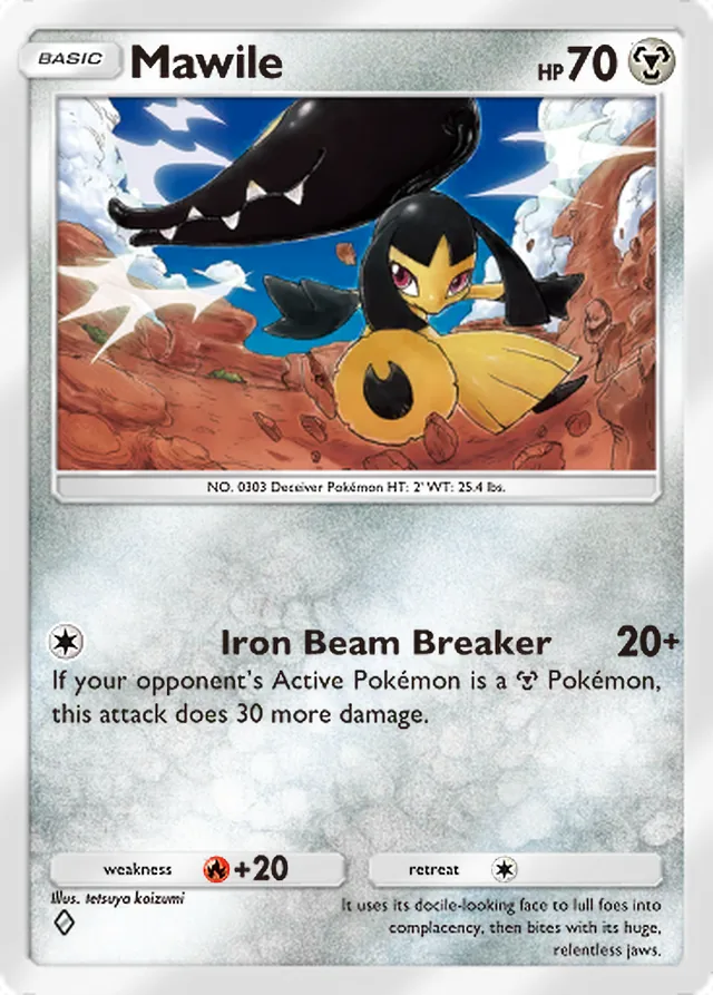 Mawile, Triumphant Light #056, Basic Metal Pokémon, illustrated by tetsuya koizumi