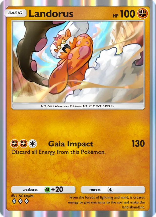 Landorus, Team Rocket’s Ambition #037, Basic Fighting Pokémon, illustrated by NC Empire