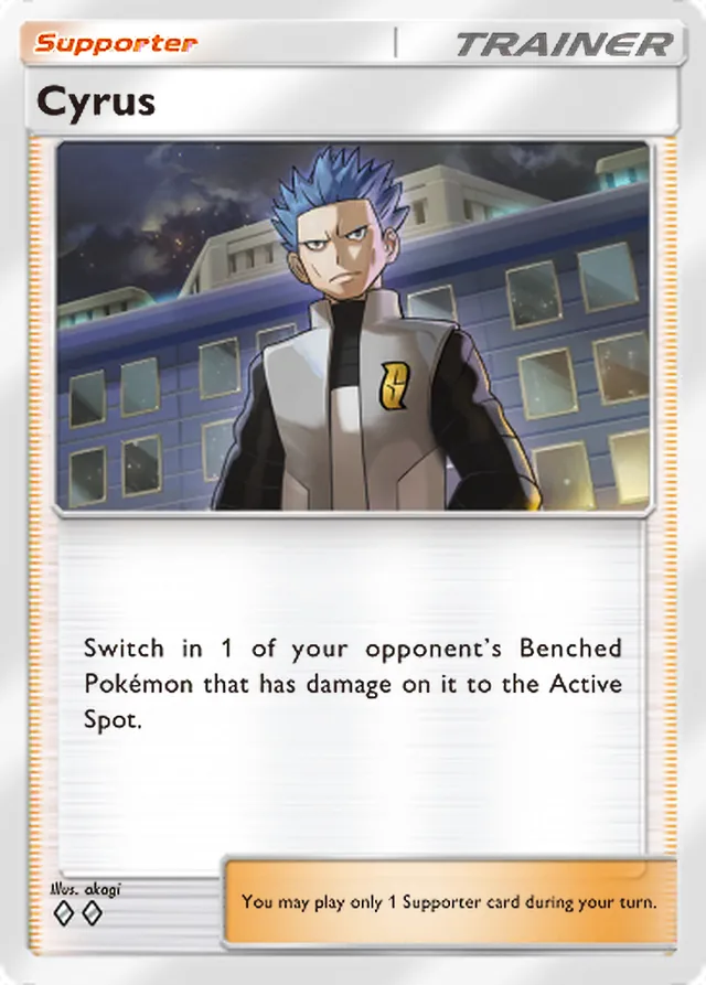 Cyrus, Space-Time Smackdown #150, Trainer card, illustrated by akagi