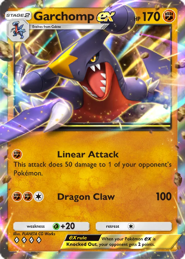 Garchomp ex, Triumphant Light #047, Stage 2 Fighting Pokémon, illustrated by PLANETA CG Works