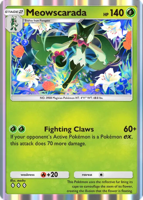 Meowscarada Pokémon TCG Pocket card