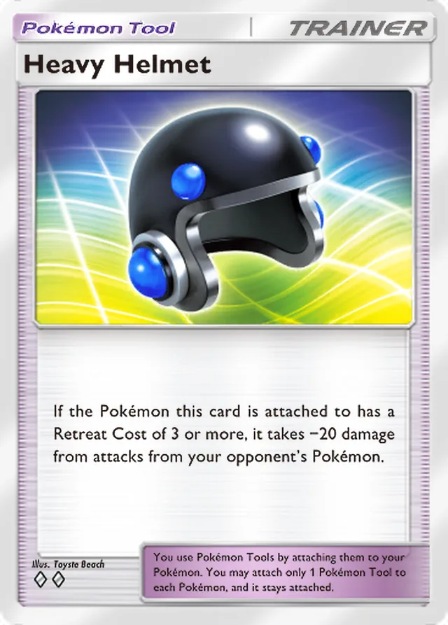 Heavy Helmet, Mega Rising #219, Trainer card, illustrated by Toyste Beach