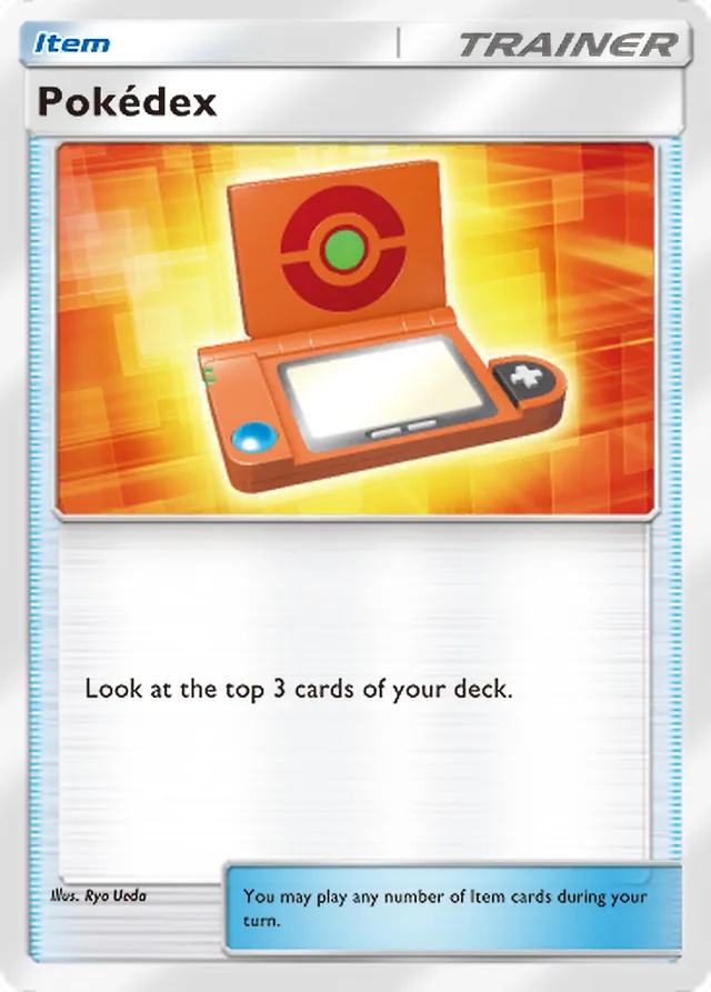 Pokédex, Promo-A #004, Trainer card, illustrated by Ryo Ueda