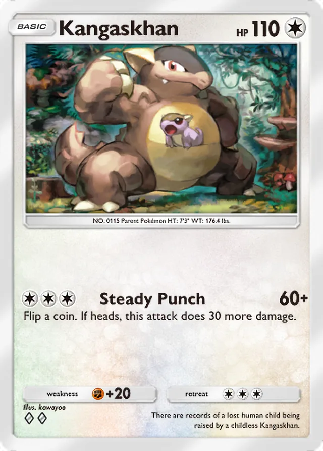 Kangaskhan, Fantastical Parade #126, Basic Colorless Pokémon, illustrated by kawayoo