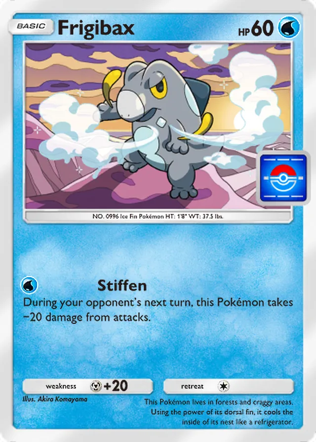 Frigibax, Promo-B #037, Basic Water Pokémon, illustrated by Akira Komayama