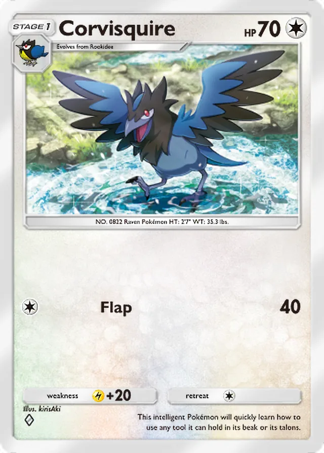Corvisquire, Paradox Drive #066, Stage 1 Colorless Pokémon, illustrated by kirisAki
