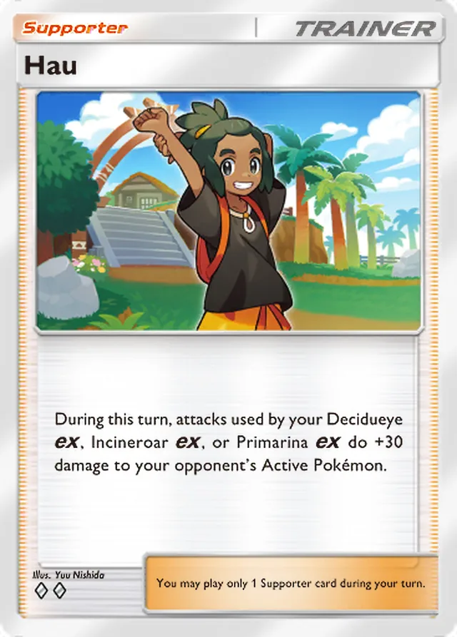 Hau, Eevee Grove #068, Trainer card, illustrated by Yuu Nishida