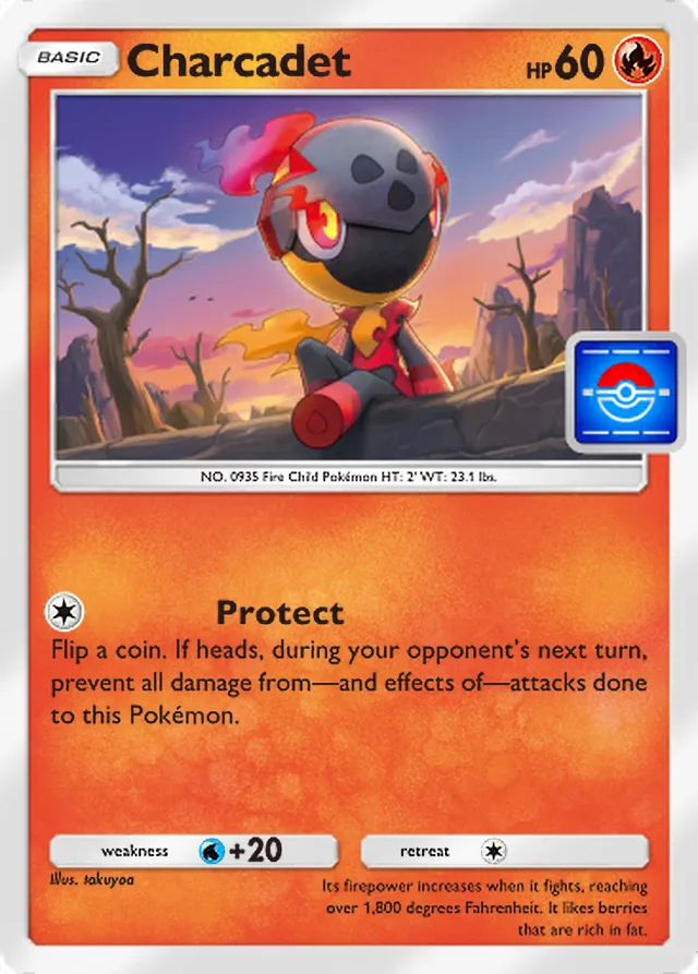 Charcadet, Promo-B #064, Basic Fire Pokémon, illustrated by takuyoa
